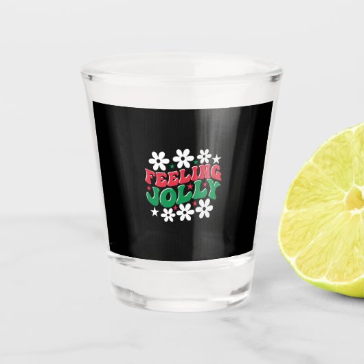 Xmas Gift Gefühl Jolly Schnapsglas (Vorderseite)