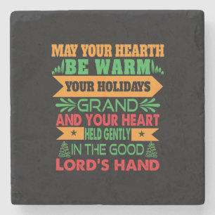 Xmas Gift May Your Hearth Be Warm Steinuntersetzer