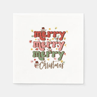 Xmas Gift Merry Merry Christmas Serviette