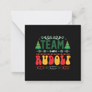 Xmas Gift Team Rudolf Mitteilungskarte