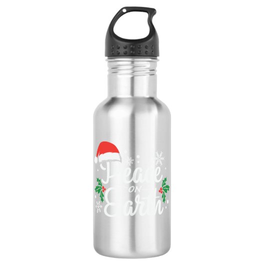 Xmas Gift Weltfrieden Edelstahlflasche (Vorderseite)