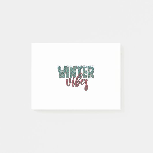Xmas Gift Winter Vibes Post-it Klebezettel (Vorderseite)