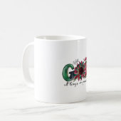 Xmas Gift With God All Things Are Possible Kaffeetasse (Vorderseite Links)