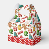 Xmas Gingerbread Cookies Cute Pattern Geschenkschachtel (Rückseite)