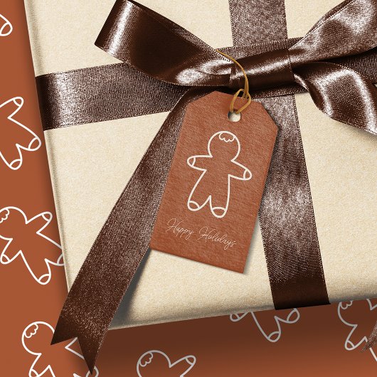 Xmas Gingerbread Man Copper Brown BE562 Geschenkanhänger