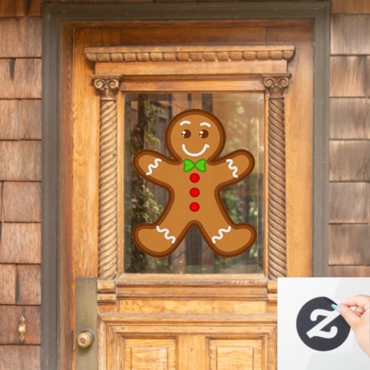 XmaS Gingerbread Man Fensteraufkleber (Haustür)