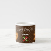 XmaS Gingerbread Pals-Candy Cane Benutzerdefiniert Espressotasse (Vorderseite)