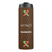 XmaS Gingerbread Pals-Candy Cane Benutzerdefiniert Thermosbecher (Vorderseite)