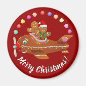 Xmas Gingerbrei Cartoon Magnet (Vorne)
