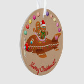 Xmas Gingerbrot Cartoon Ornament (Vorderseite)