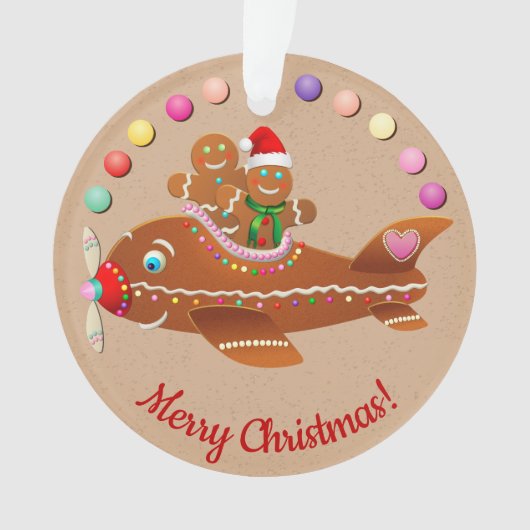 Xmas Gingerbrot Cartoon Ornament (Vorderseite)