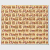 Xmas Gingerbrot Dampfzüge Muster Geschenkpapier (Flach)