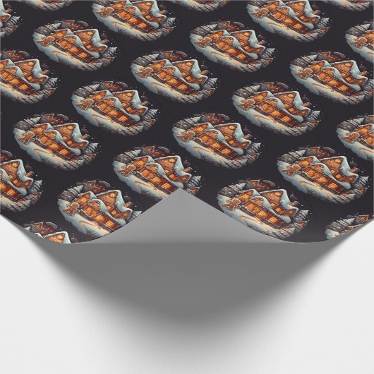 Xmas Gingerbrot-Herrenhaus Geschenkpapier (Ecke)