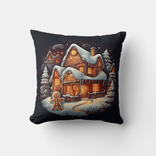 Xmas Gingerbrot-Herrenhaus Kissen