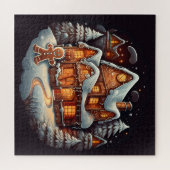 Xmas Gingerbrot-Herrenhaus Puzzle (Horizontal)