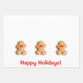 Xmas Gingerschnappwrapping Paper Flat Sheet Set 3 Geschenkpapier Set (Vorderseite)