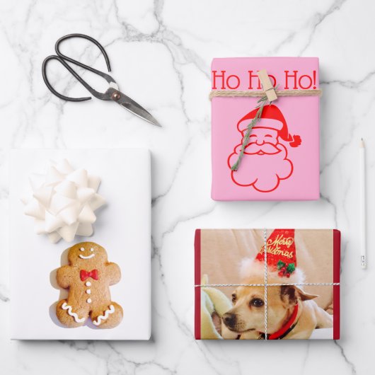 Xmas Gingerschnappwrapping Paper Flat Sheet Set 3 Geschenkpapier Set (Vorderseite)