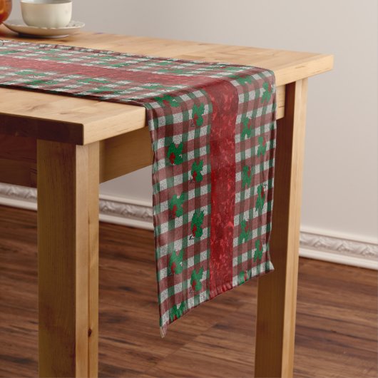 Xmas Gingham 14" x 72" Kurzer Tischläufer (Beispiel)