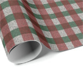 Xmas Gingham 1940 Geschenkpapier (Rolleneckpunkt)