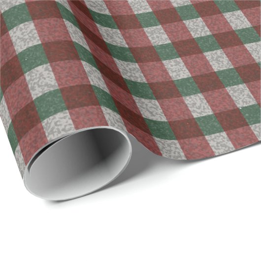 Xmas Gingham 1940 Geschenkpapier (Rolleneckpunkt)