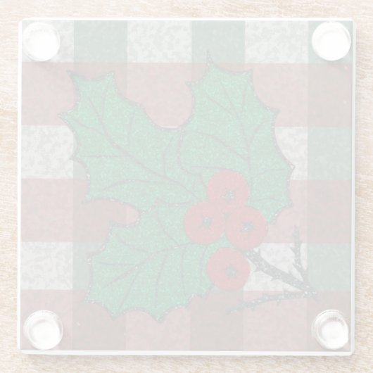 Xmas Gingham 1940 Glasuntersetzer (Rückseite)