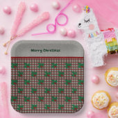 Xmas Gingham 1940 Pappteller (Party)