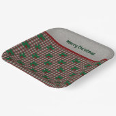 Xmas Gingham 1940 Pappteller (Gewinkelt)