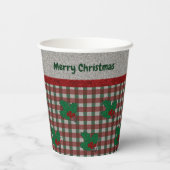 Xmas Gingham 1940 - Personalisiert Pappbecher (Rückseite)