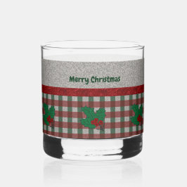 Xmas Gingham 1940 - Personalisiert Whiskyglas