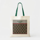 Xmas Gingham 1940 - Personalisierter Haushalt Tragetasche (Vorne)