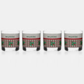 Xmas Gingham 1940 - Personalisiertes Set von 4 Jah Whiskyglas (Hinten)