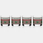 Xmas Gingham 1940 - Personalisiertes Set von 4 Jah Whiskyglas (Vorderseite)