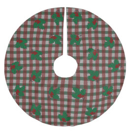 Xmas Gingham 1940 Polyester Weihnachtsbaumdecke