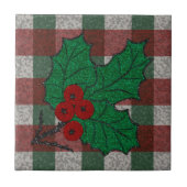 Xmas Gingham 4,25" x 4,25" Fliese (Vorderseite)