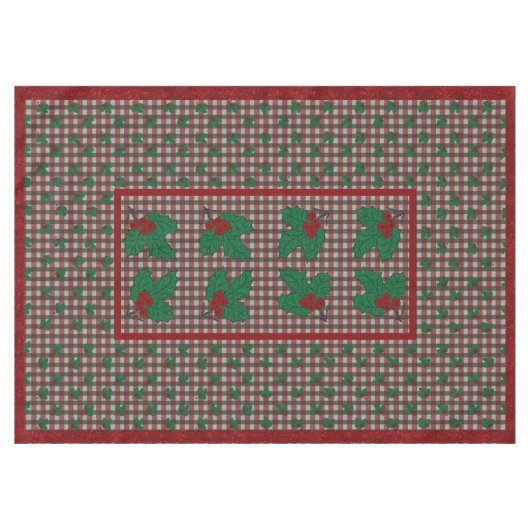 Xmas Gingham 60" x 84" Tablecloth Tischdecke (Vorderseite (Horizontal))