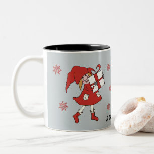 Xmas Girl Zweifarbige Tasse