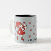Xmas Girl Zweifarbige Tasse (Vorderseite Links)