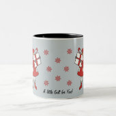 Xmas Girl Zweifarbige Tasse (Mittel)