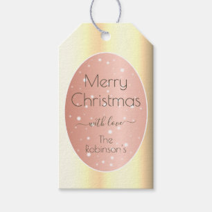 Xmas Gold Pink Coole Schriftzeichen Geschenkanhänger