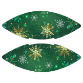 Xmas Golden Snowflakes on Green Background Football (Paneele)