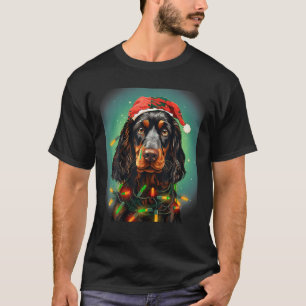 Xmas Gordon Setter Dog geknackte Weihnachtsbeleuch T-Shirt