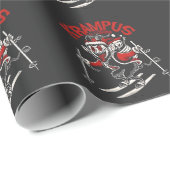 Xmas Gruss Vom Krampus Christmas Devil Geschenkpapier (Rolleneckpunkt)