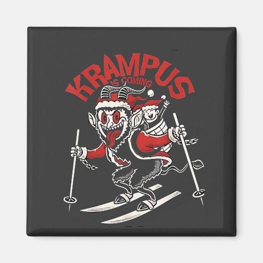 Xmas Gruss Vom Krampus Christmas Devil Magnet (Vorne)