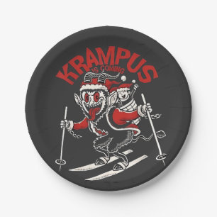 Xmas Gruss Vom Krampus Christmas Devil Pappteller