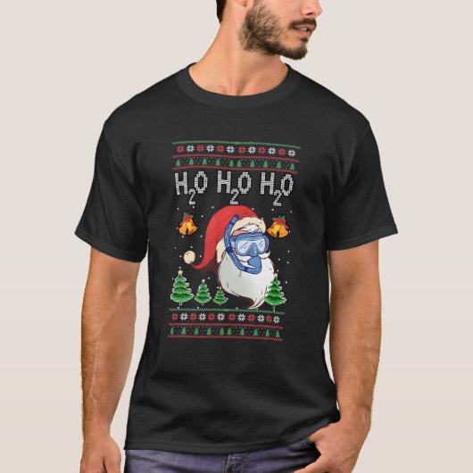 Xmas H2O H2O H2O Santa Scuba Dive Ugge Christmas S T-Shirt (Vorderseite)