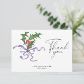 Xmas Heilige Verzweigung Brautparty Dankeschön Kar Karte (Stehend Vorderseite)