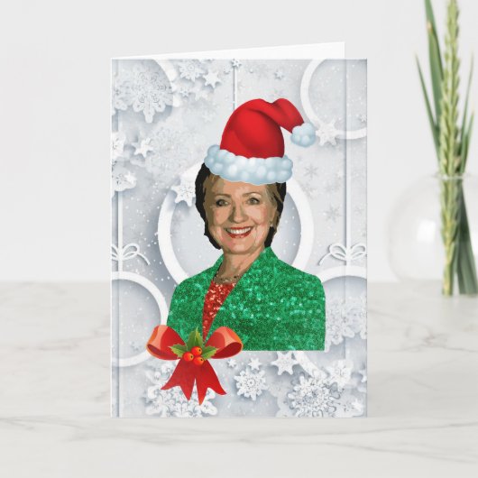 xmas-Hillary-Klaue Feiertagskarte (Vorderseite)