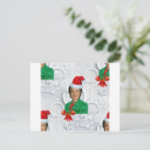 xmas-Hillary-Klaue Feiertagspostkarte (Stehend Vorderseite)