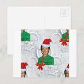 xmas-Hillary-Klaue Feiertagspostkarte (Vorne/Hinten)