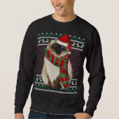 Xmas Himalayan Cat Weihnachtsmannmütze Ugys Weihna Sweatshirt (Vorderseite)